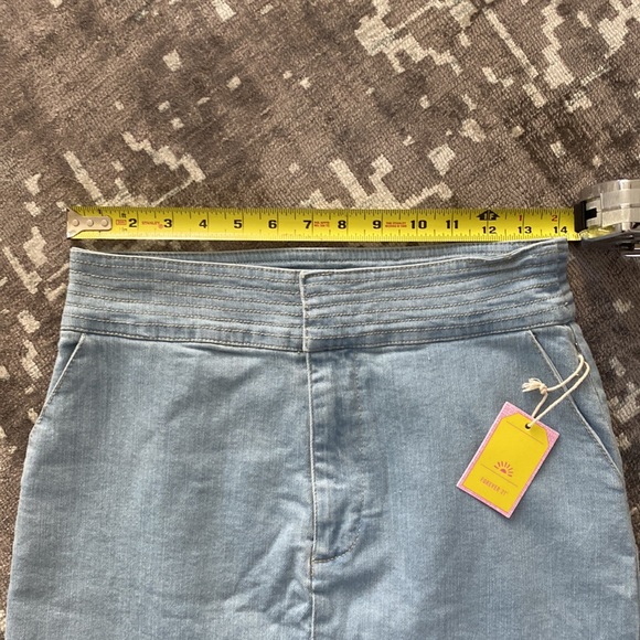 NWT Size M light blue high waisted Forever 21 mini skirt - Picture 7 of 11